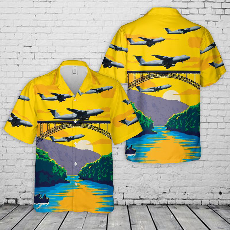 167th Airlift Squadron C-5 Galaxy West Virginia Air National Guard Hawaiian Shirt Gift for Men Dad Father Gift for Men Dad Father