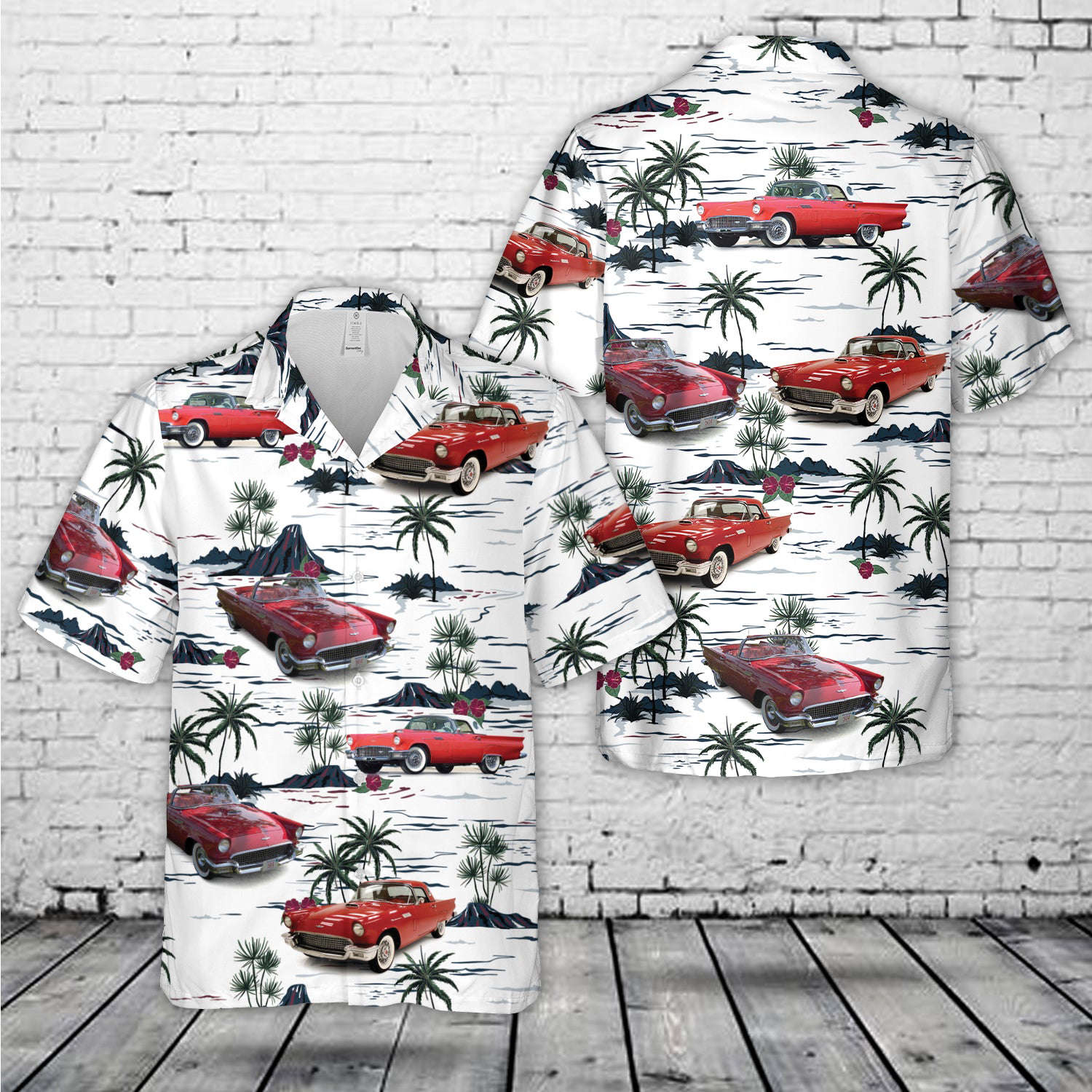 1957 Red Ford Thunderbird Hawaiian Shirt Gift for Men Dad Father Gift for Men Dad Father