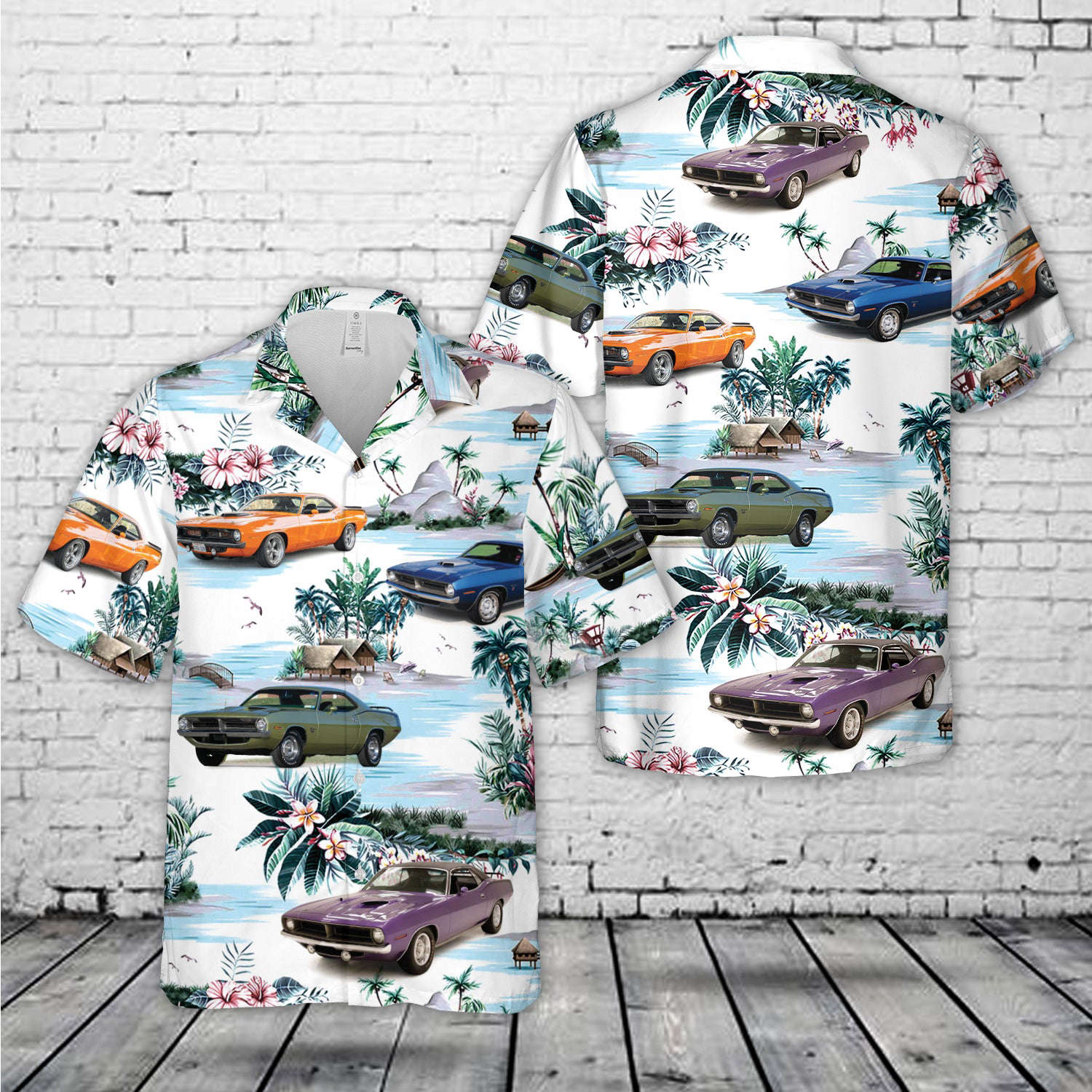1970 Pymouth Barracuda Hawaiian Shirt Gift for Men Dad Father Gift for Men Dad Father