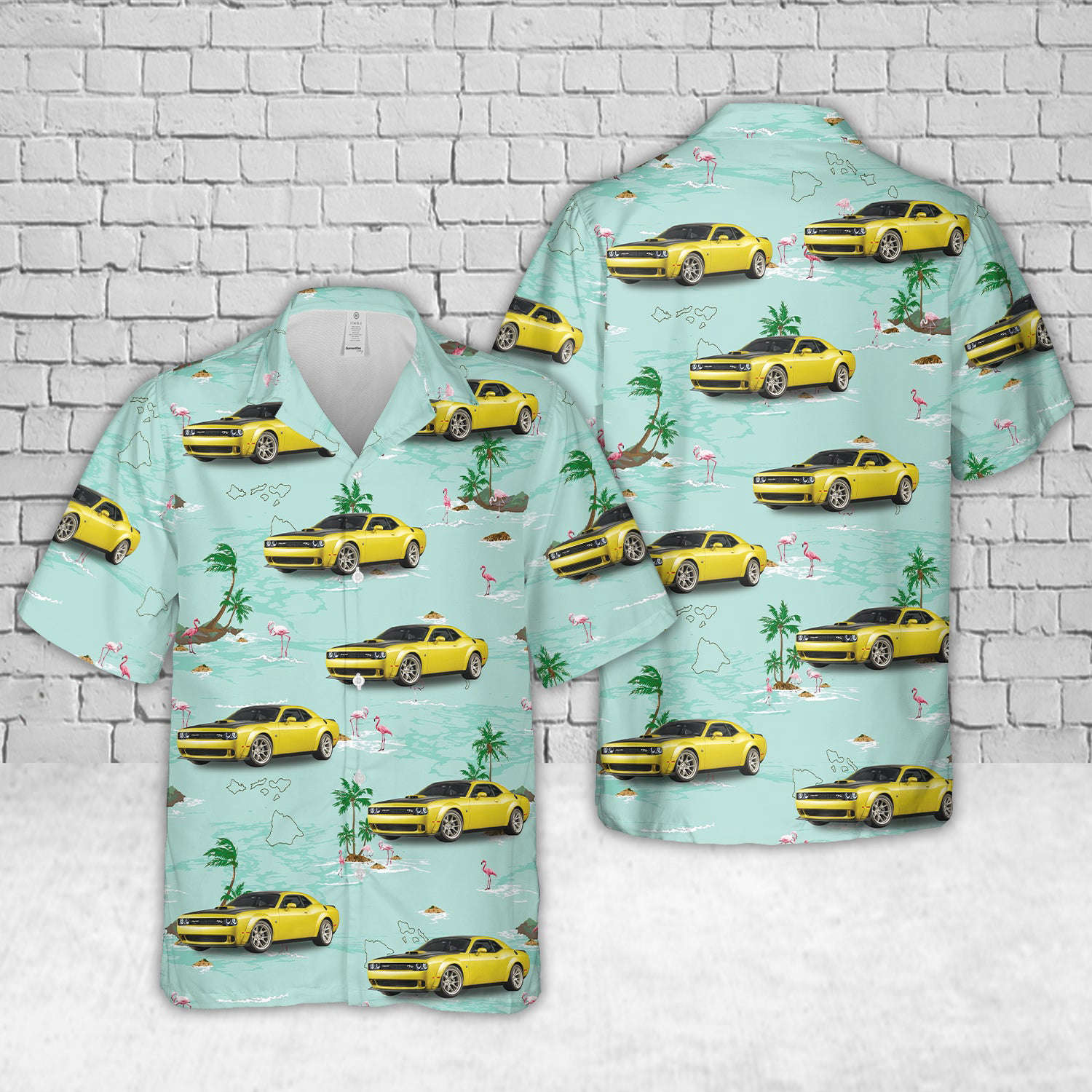 2023 Dodge Challenger Hawaiian Shirt Gift for Men Dad Father Gift for Men Dad Father