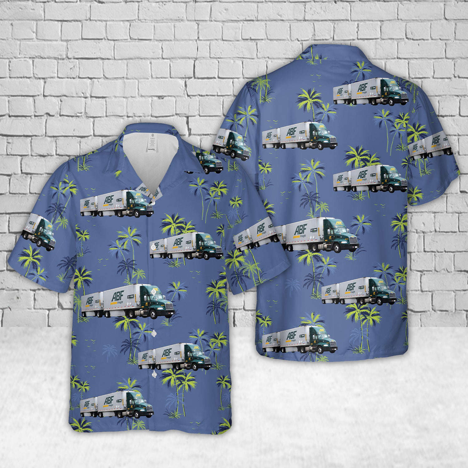 ABF Freight Mack CXU612 with Doubles Hawaiian Shirt Gift for Men Dad Father Gift for Men Dad Father