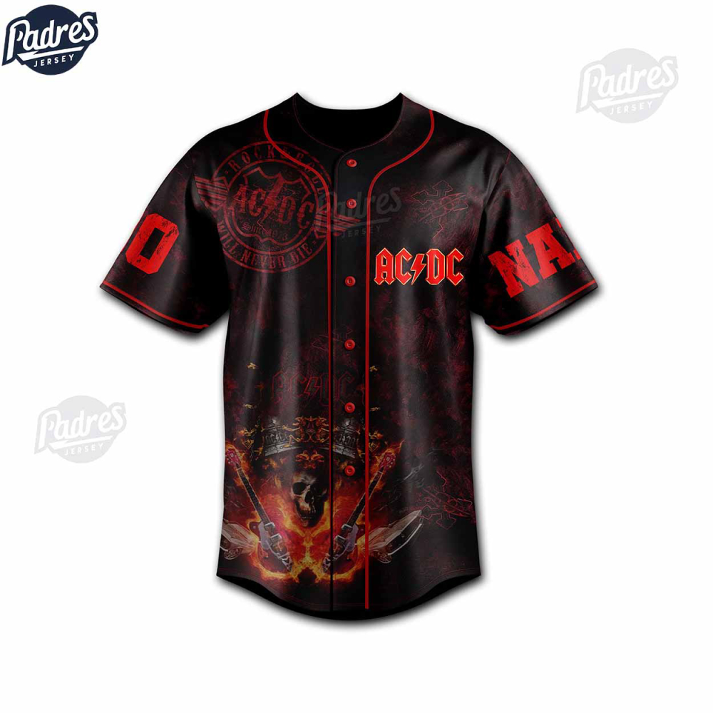 ACDC 50 Years Anniversary Custom Baseball Jersey – Celebrate with Style!