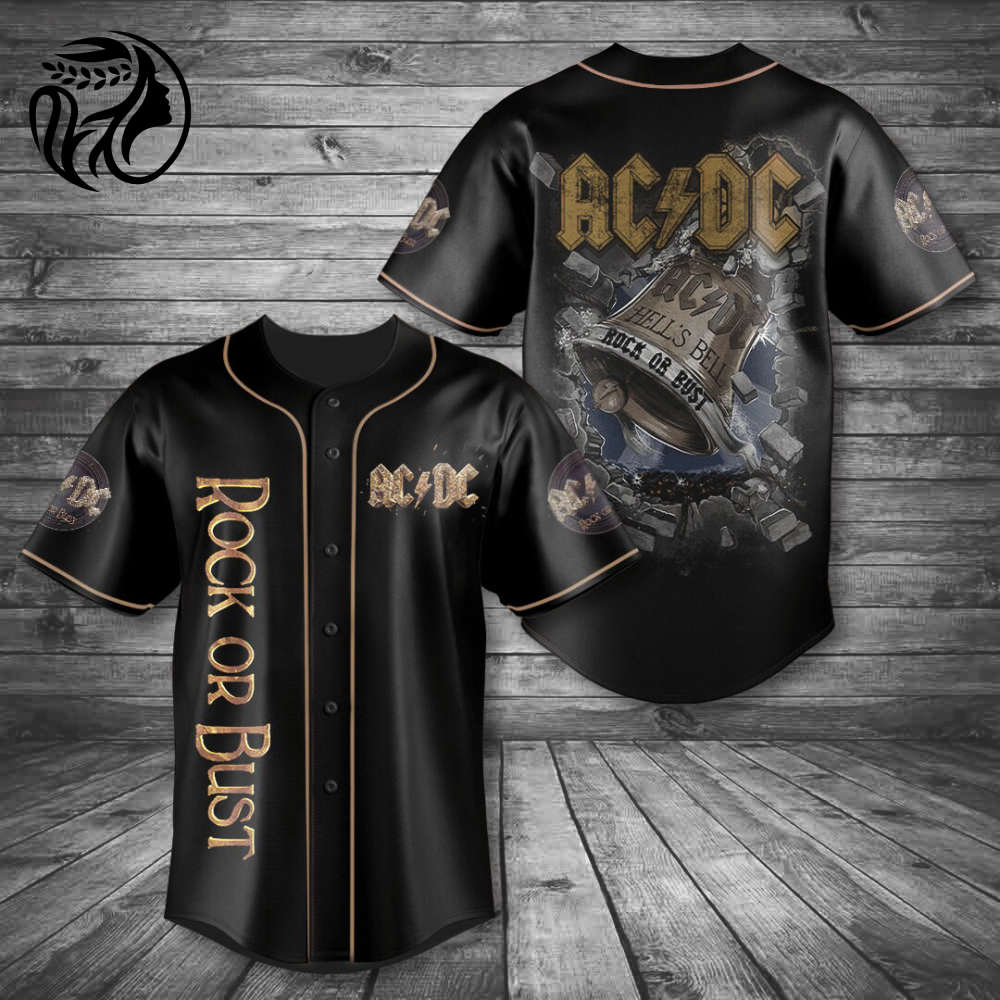 AC DC Baseball Jersey & Rock Band T-Shirt: Authentic AC DC Fan Shirt – Athletic Style