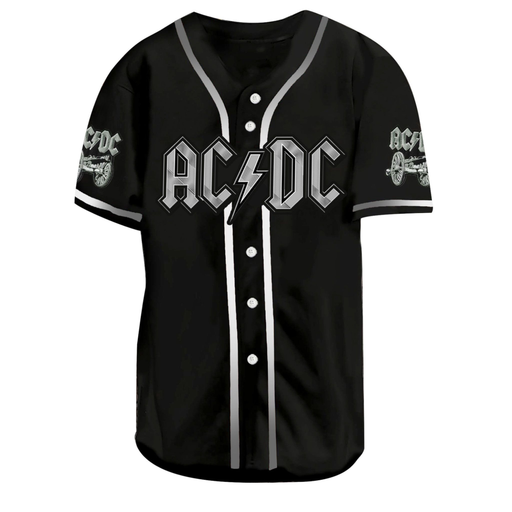 ACDC Electric Guitar Baseball Jersey Shirt – Rock Your Style with Iconic Design!