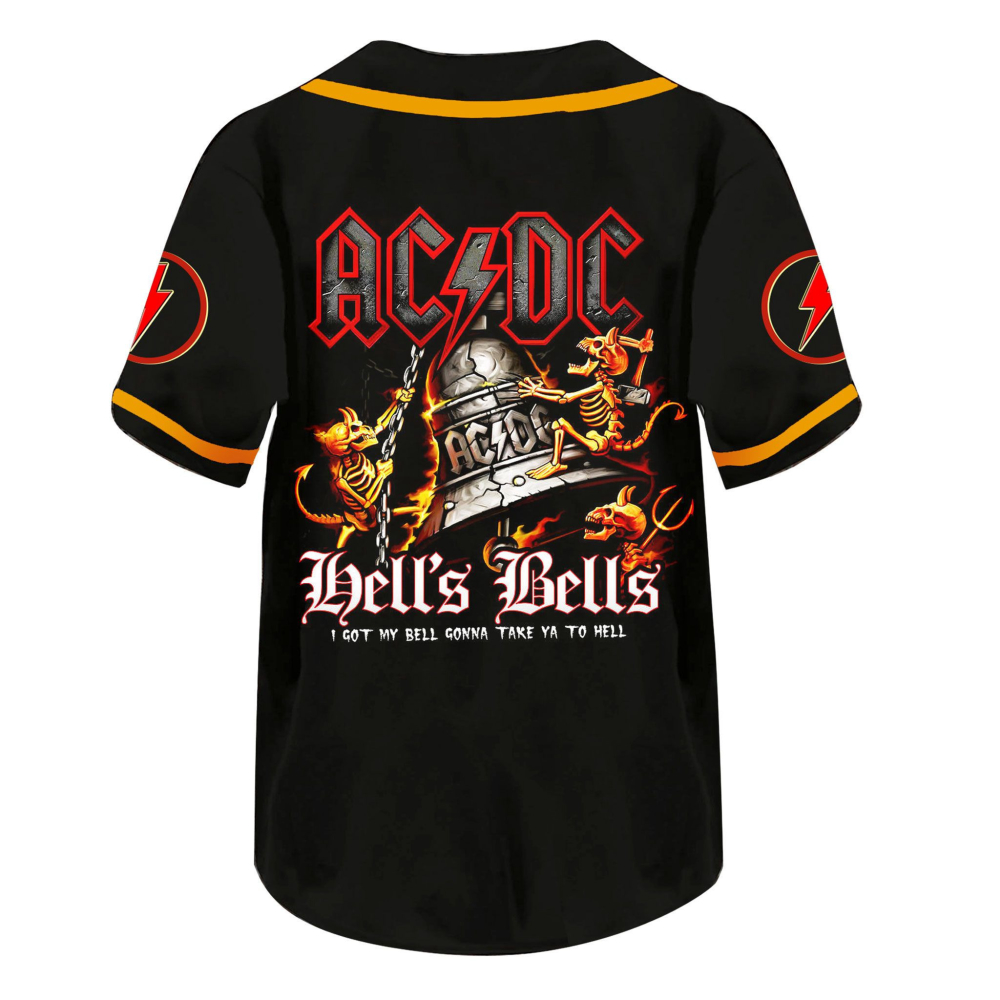 Rock Out in Style with ACDC Got My Bell Baseball Jersey Shirt – Authentic Band Merch for Die-Hard Fans!