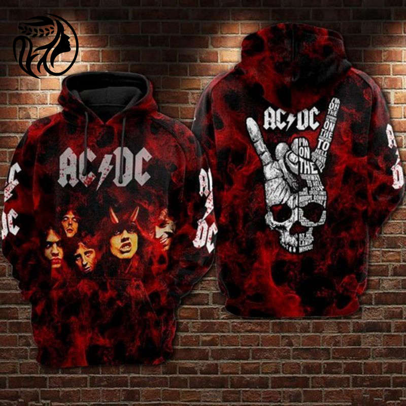 Stay Cool with our AcDc 3D Zip Hoodie – Ultimate Comfort and Style