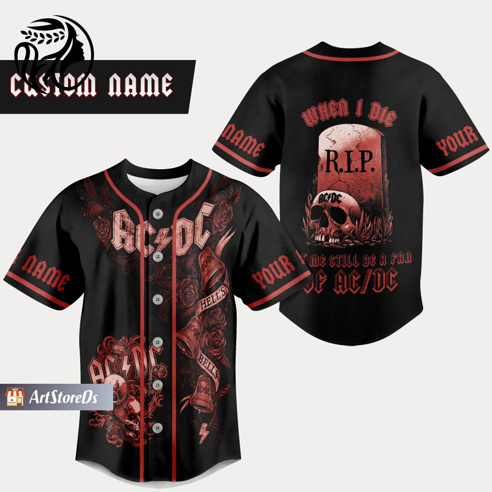 AC DC Jersey Shirt Collection: Tour Baseball T-Shirt & More! Personalized Rock Music Merch