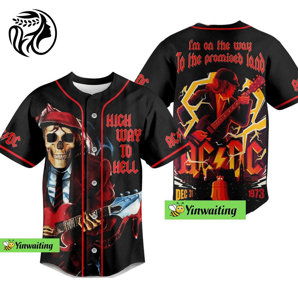 ACDC Jersey Shirt: Tour & Baseball Uniform Rock and Roll Tee & Gift