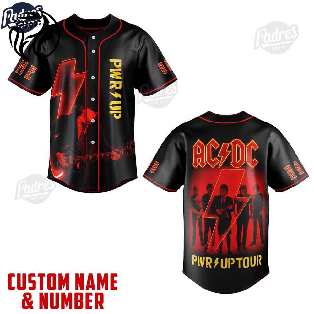Get Ready for ACDC PWR UP Tour 2024: Custom Baseball Jersey – Limited Edition