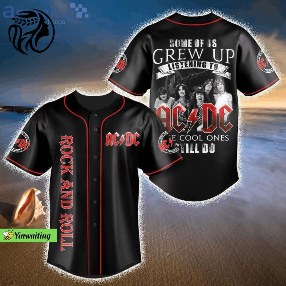 ACDC Rock Jersey Shirt – Tour & Baseball Uniforms Rock and Roll Shirt