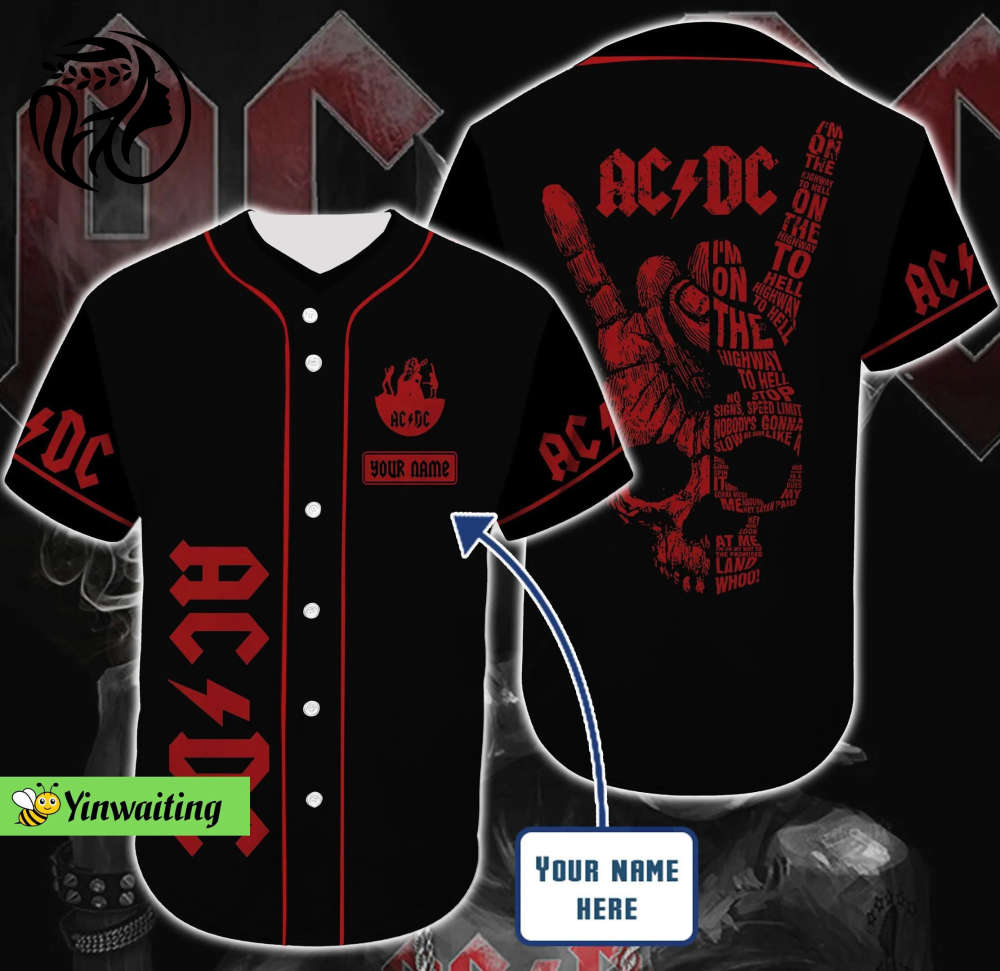 AC DC Tour Jersey: Custom Name Rock Baseball Shirt & Band T-Shirt – Rock & Roll Merch AC DC Tour Jersey: Custom Name Rock Baseball Shirt & Band T-Shirt – Rock & Roll Merch
