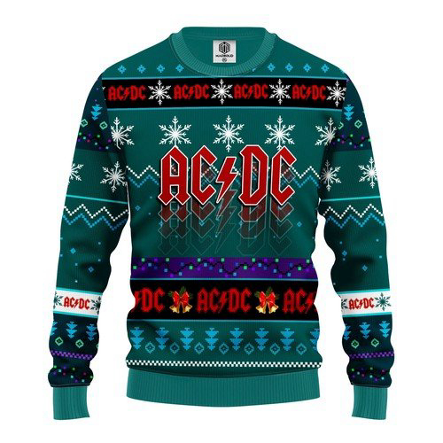 Get Festive with ACDC Ugly Christmas Sweater – All Over Print Sweatshirt