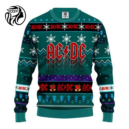 Get Festive with ACDC Ugly Christmas Sweater – All Over Print Sweatshirt