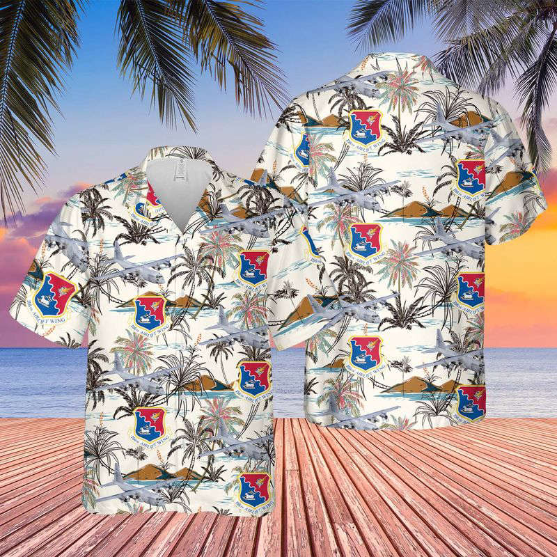 Air National Guard 156th Wing, Lockheed C-130 Hercules Hawaiian Shirt Gift for Men Dad Father Gift for Men Dad Father
