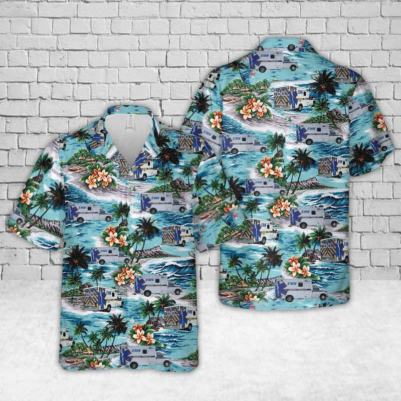 Alabama Piedmont Rescue and EMS Hawaiian Shirt Gift for Men Dad Father Gift for Men Dad Father