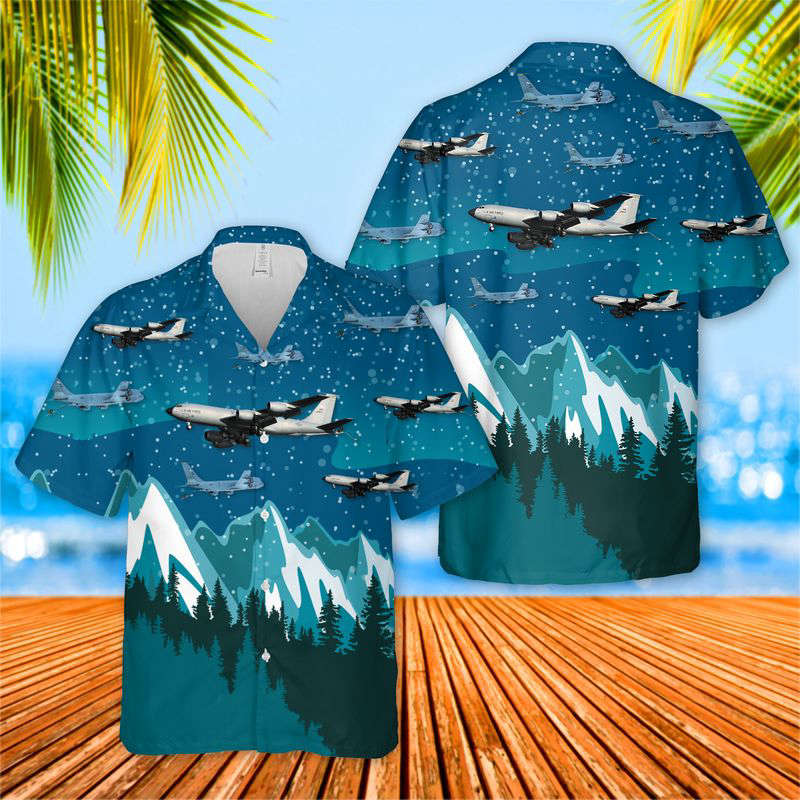 Alaska Air National Guard 168th Wing Boeing KC-135R Stratotanker 63-8876 Hawaiian Shirt Gift for Men Dad Father Gift for Men Dad Father