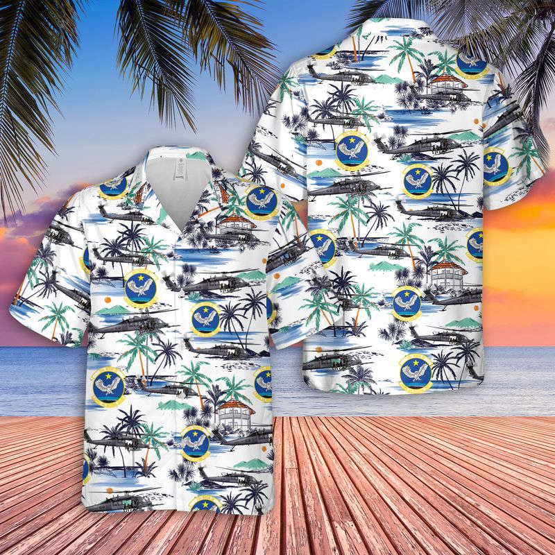 Alaska Air National Guard 210th Rescue Squadron (210 RQS) HH-60G Pave Hawk Hawaiian Shirt Gift for Men Dad Father Gift for Men Dad Father