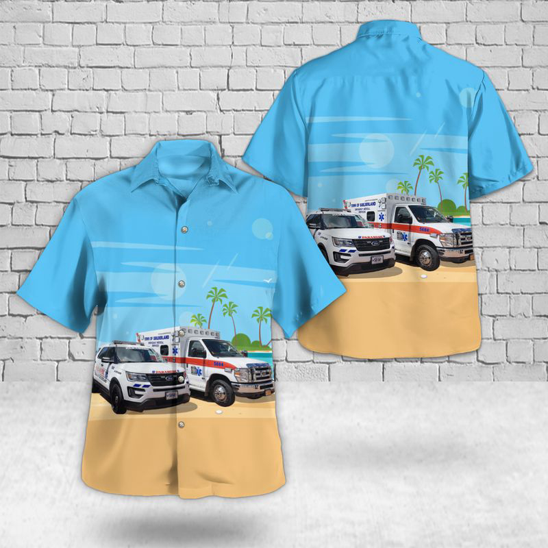 Albany County New York Guilderland EMS Hawaiian Shirt Gift for Men Dad Father Gift for Men Dad Father