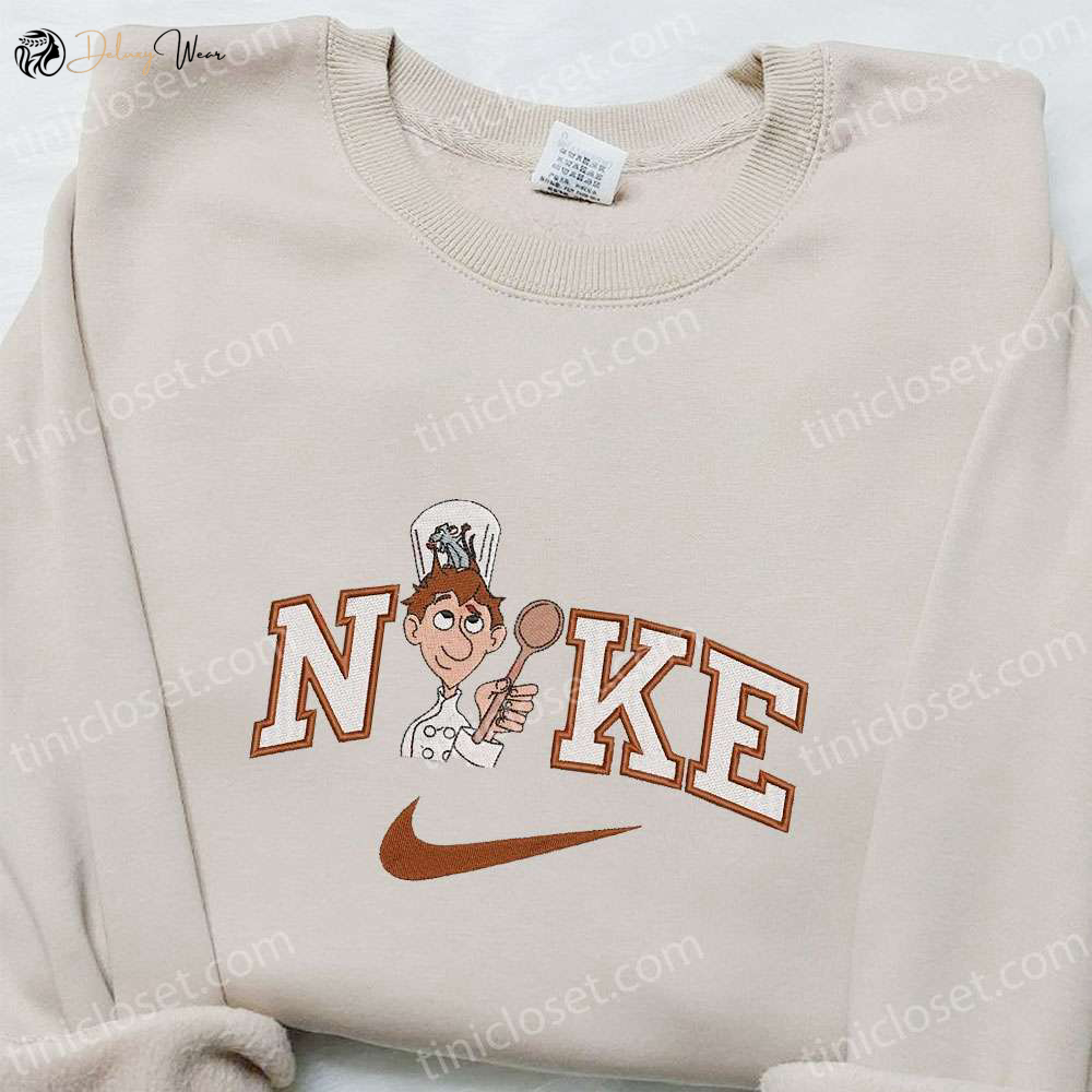 Disney Characters Embroidered Sweatshirt & T-shirt: Best Family Gift Ideas with Alfredo Linguini x Nike Cartoon Design