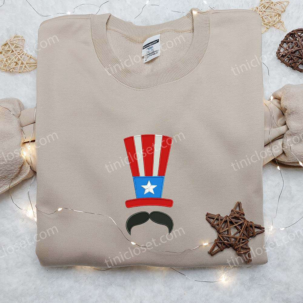 America Hat & Mustache Shirt: Best Patriotic Shirts and National Day Gifts