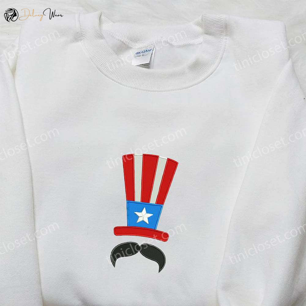 America Hat & Mustache Shirt: Best Patriotic Shirts and National Day Gifts