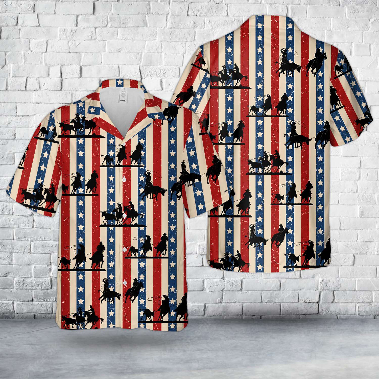 America Team Roping Hawaiian Shirt Gift for Men Dad Father Gift for Men Dad Father