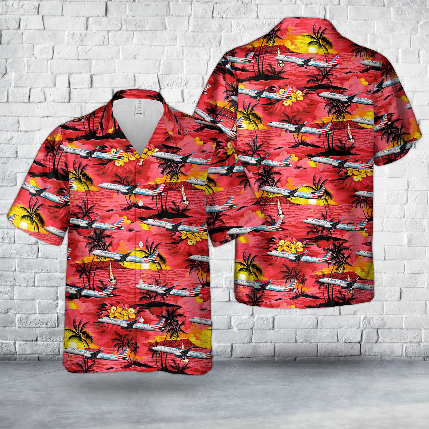 American Airlines A321-200 “Medal of Honor” Livery Hawaiian Shirt Gift for Men Dad Father Gift for Men Dad Father