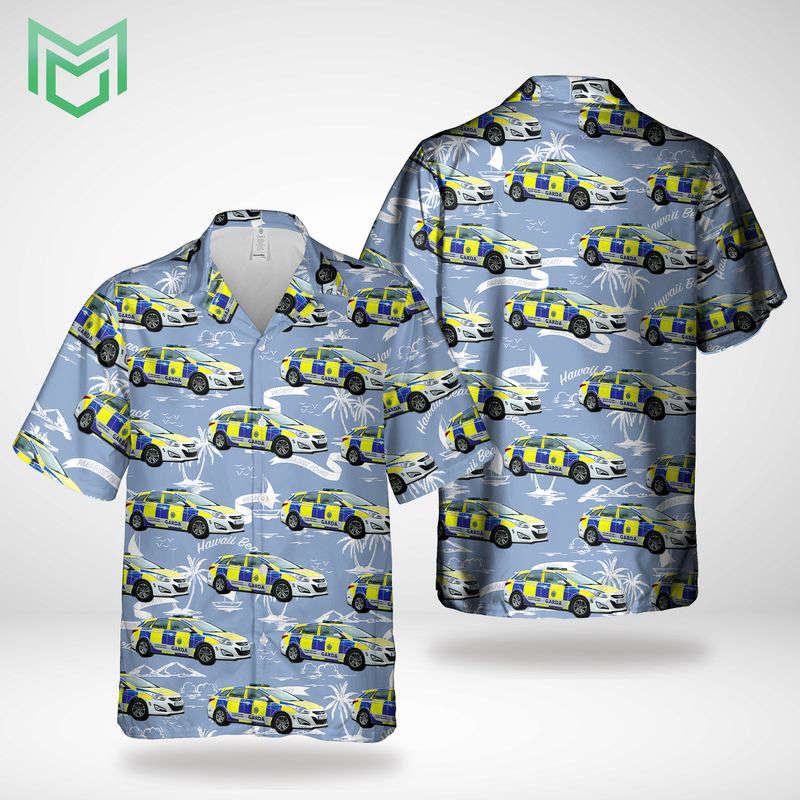 An Garda Siochana Irish Police Car Hawaiian Shirt Gift for Men Dad Father Gift for Men Dad Father
