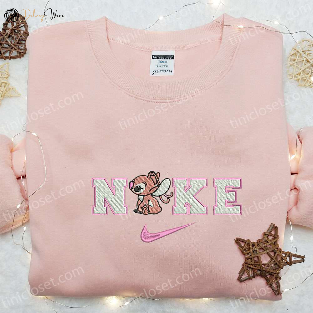 Angel x Nike Cartoon Embroidered Sweatshirt: Best Nike Inspired Hoodie Perfect Birthday Gift