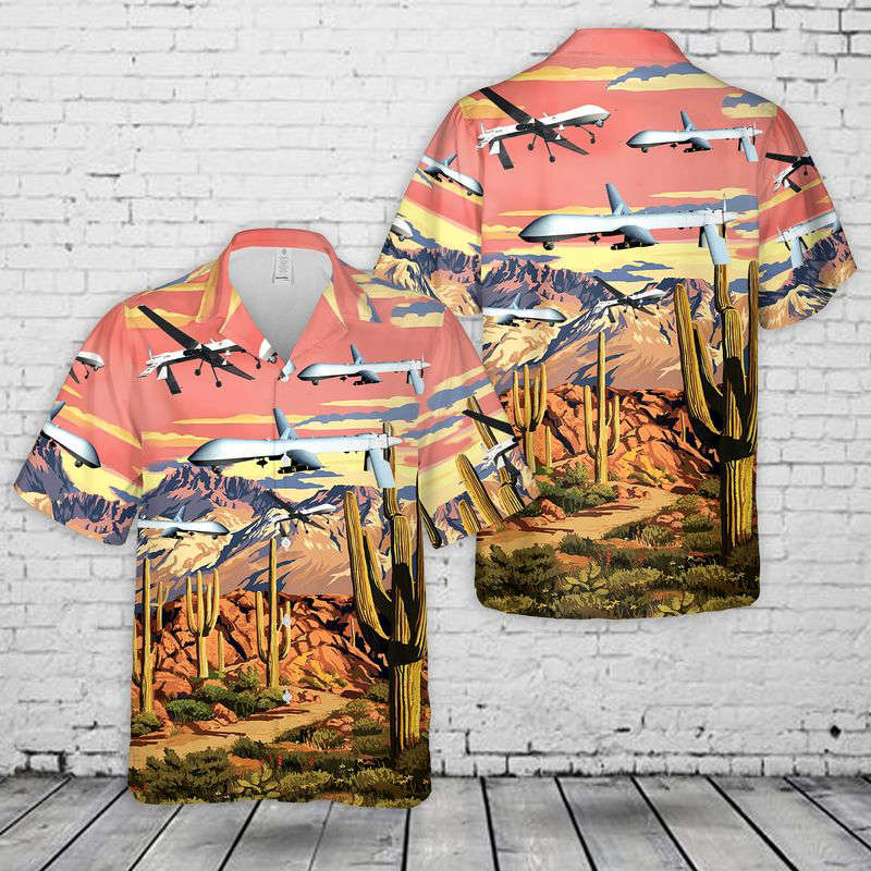 Arizona Air National Guard 214th Reconnaissance Group General Atomics MQ-1B Predator Hawaiian Shirt Gift for Men Dad Father Gift for Men Dad Father
