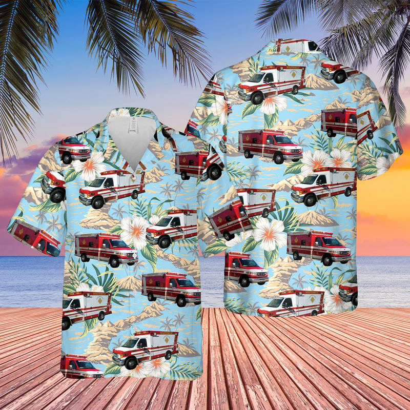 Arizona Southwest Ambulance EMS Hawaiian Shirt Gift for Men Dad Father Gift for Men Dad Father