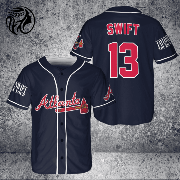Atlanta Braves Taylor Swift Fan Baseball Jersey Gift for Men Dad