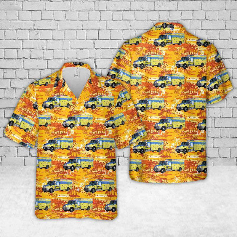 Austin-Travis County EMS Texas Hawaiian Shirt Gift for Men Dad Father Gift for Men Dad Father