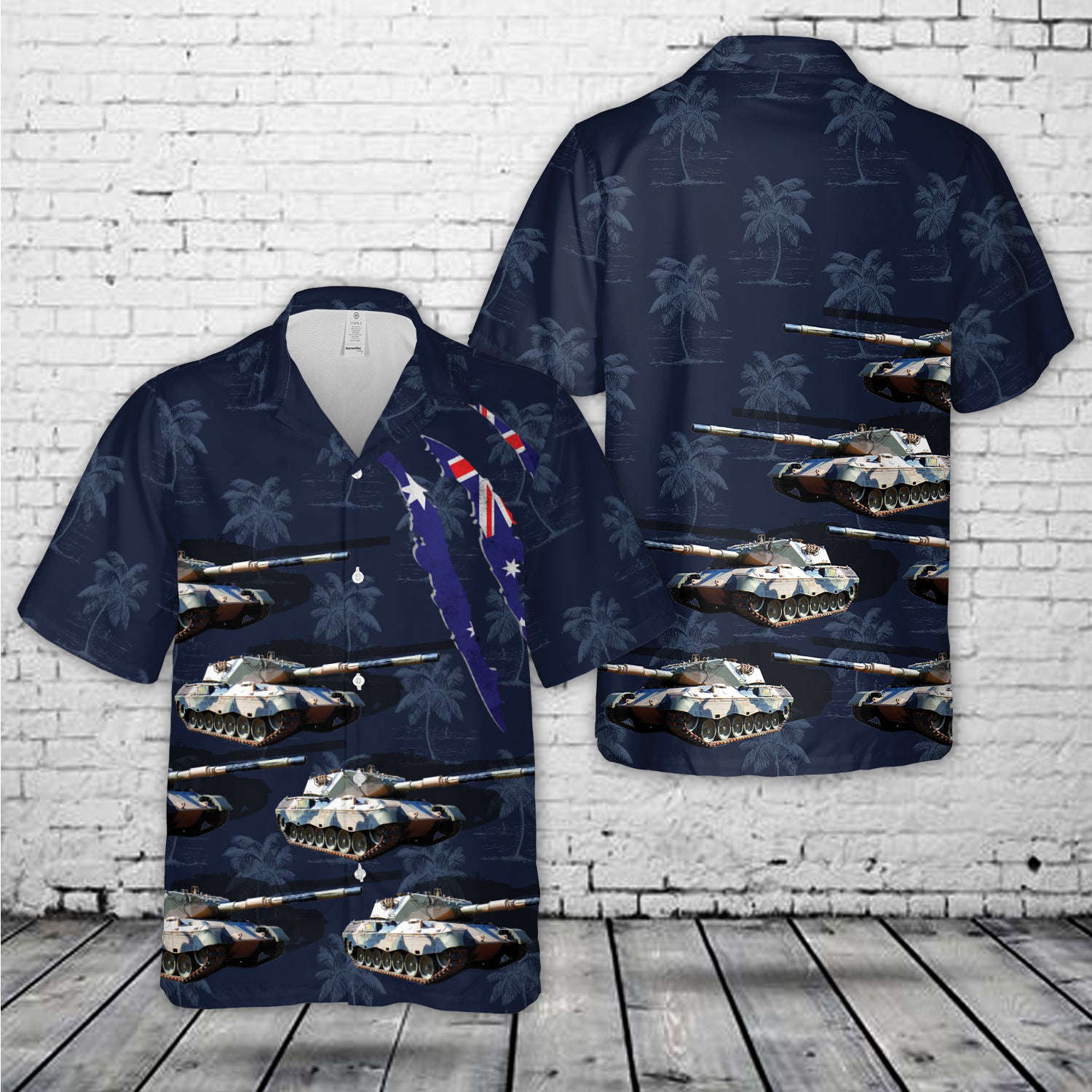 Australian Army Leopard AS1 Tank Hawaiian Shirt Gift for Men Dad Father Gift for Men Dad Father