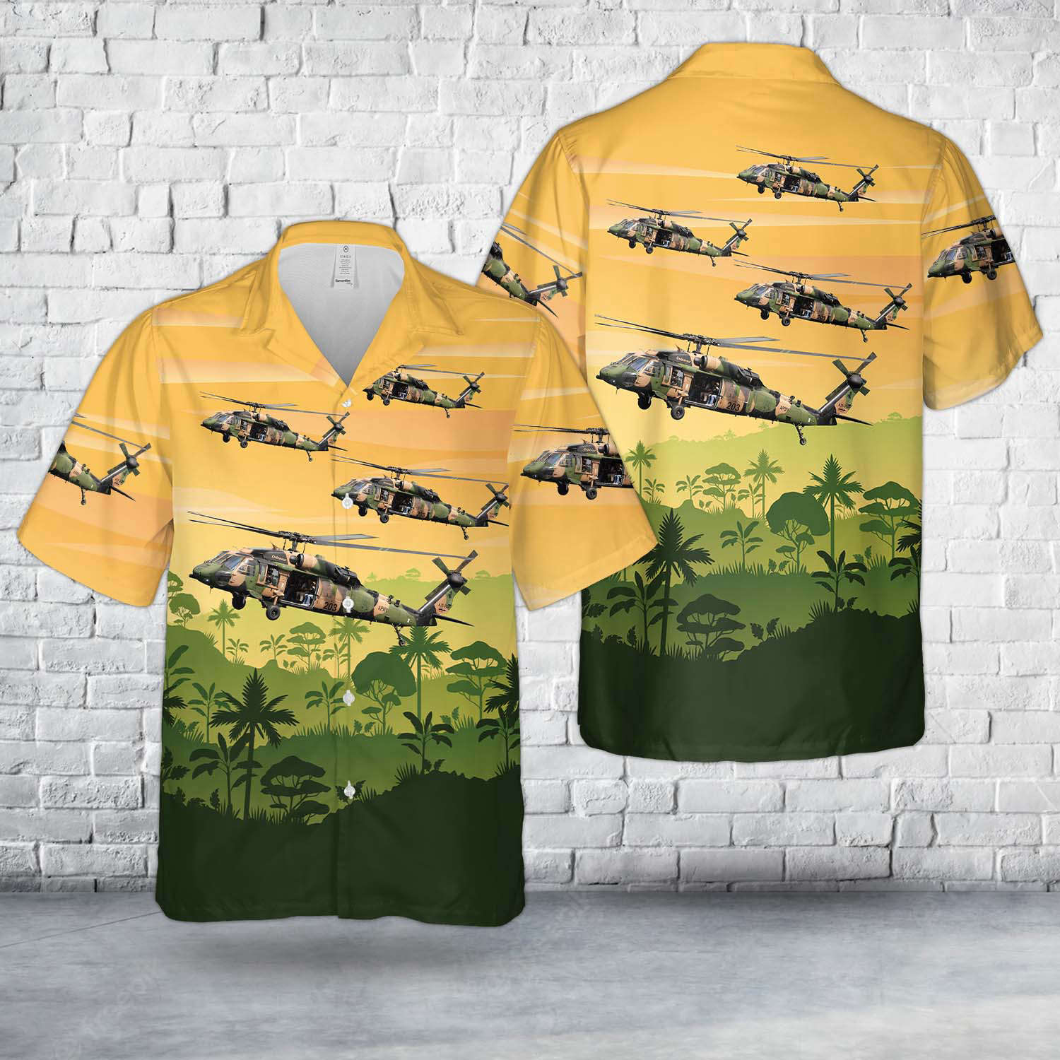 Australian Army Sikorsky S-70A-9 Blackhawk A25-203 “Endeavour” Hawaiian Shirt Gift for Men Dad Father Gift for Men Dad Father