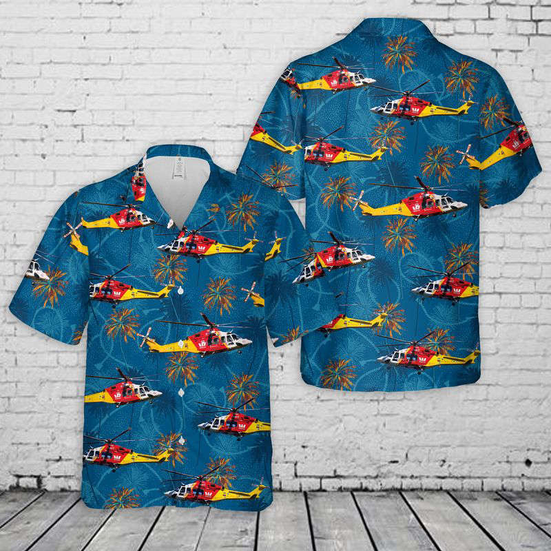 Australian Westpac Lifesaver Rescue Helicopter Service AgustaWestland AW139 Hawaiian Shirt Gift for Men Dad Father Gift for Men Dad Father
