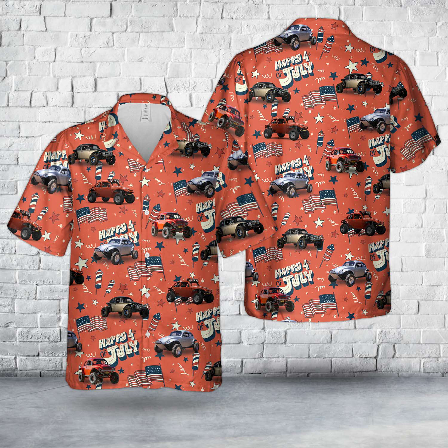 Baja Bug, 4th Of July Hawaiian Shirt Gift for Men Dad Father Gift for Men Dad Father