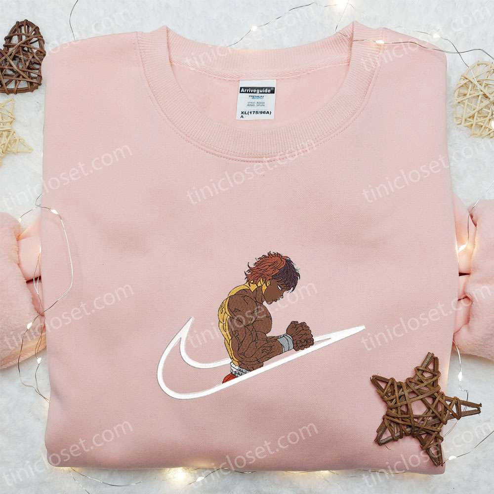 Baki Hanma x Nike Swoosh Anime Embroidered Shirt: Grappler-inspired Nike Shirt