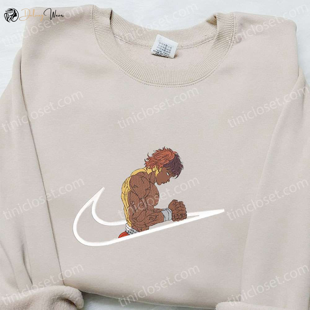 Baki Hanma x Nike Swoosh Anime Embroidered Shirt: Grappler-inspired Nike Shirt
