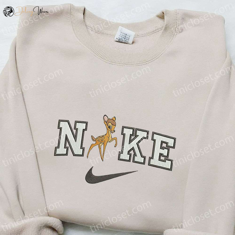 Bambi x Nike Cartoon Embroidered Sweatshirt – Disney Inspired Shirt