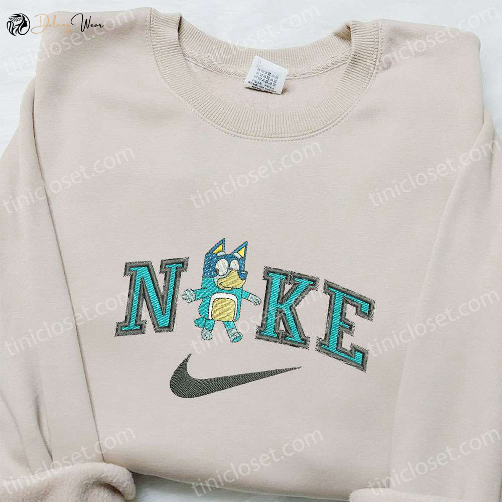 Bandit x Nike Cartoon Embroidered Sweatshirt – Bluey Shirt Nike Inspired