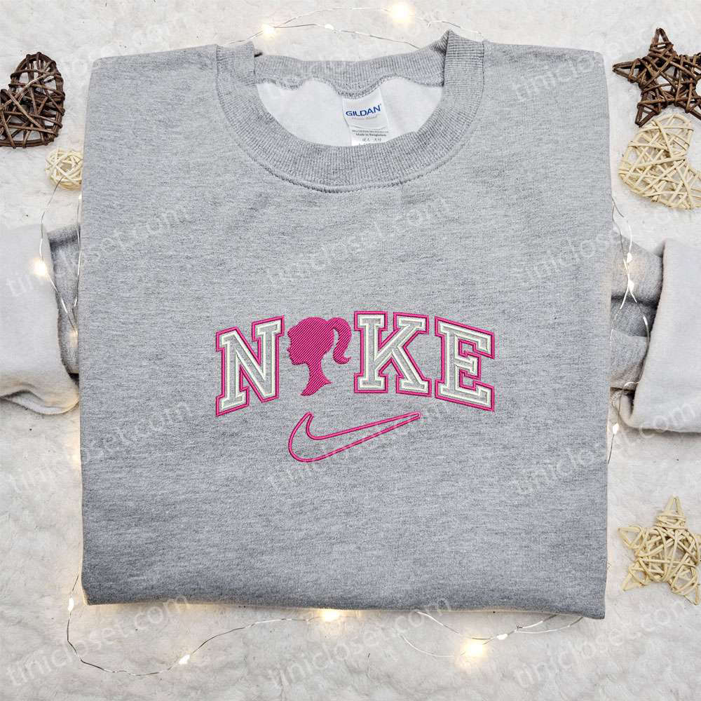 Barbie x Nike Cartoon Embroidered Shirt: Best Birthday Gift – Nike Inspired Design