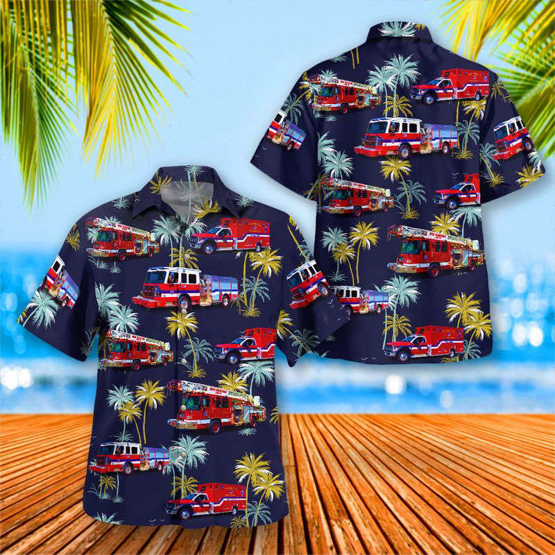 Barnstable, Massachusetts, West Barnstable Fire Department Hawaiian Shirt Gift for Men Dad Father Gift for Men Dad Father