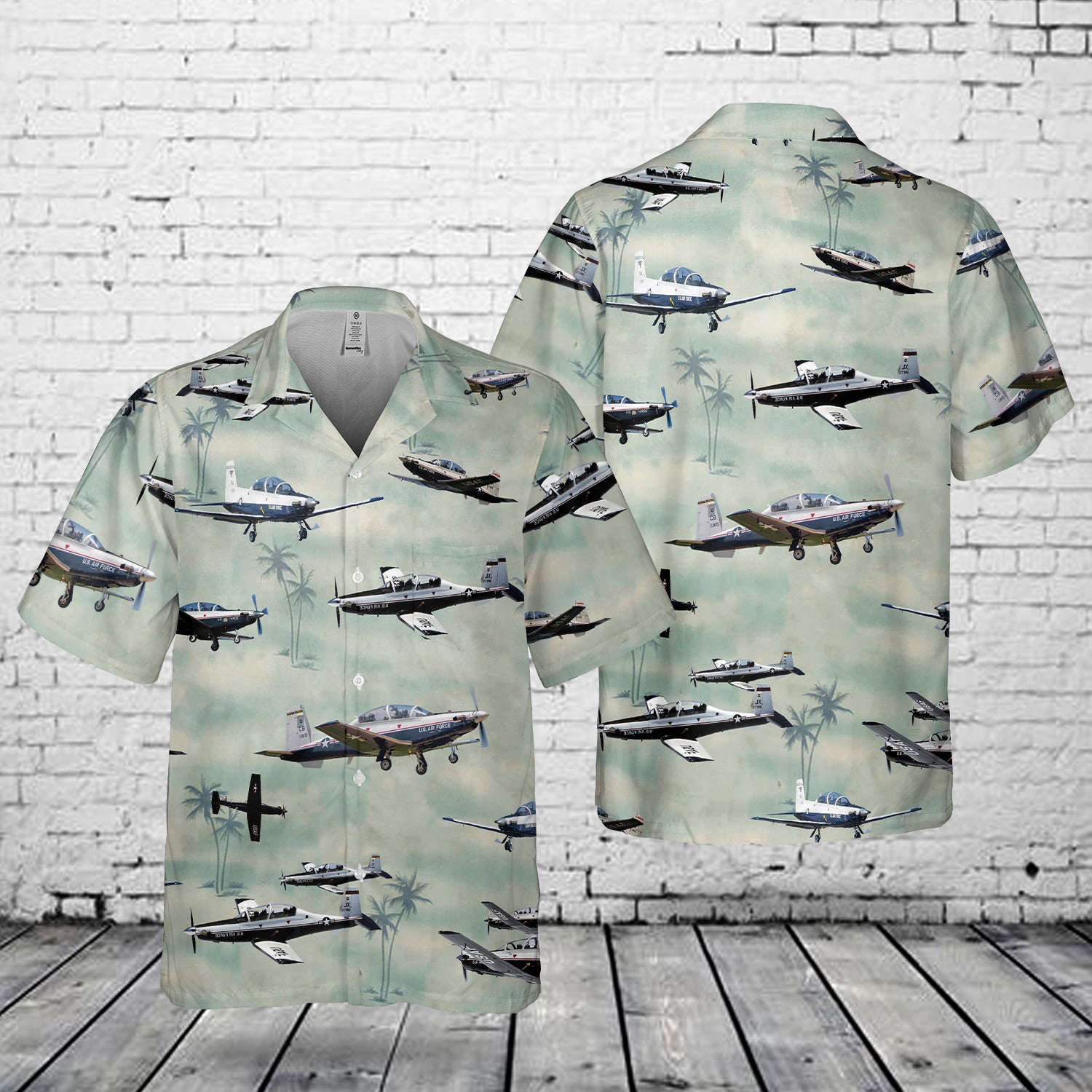 Beechcraft T-6 Texan II Pocket Hawaiian Shirt Gift for Men Dad Father Gift for Men Dad Father