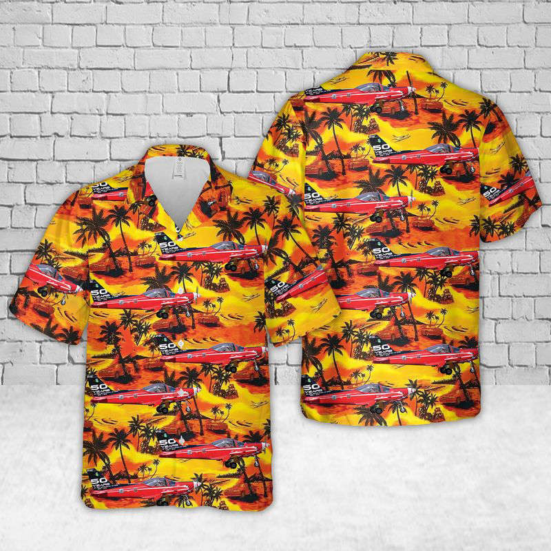 Belgian Air Component SIAI-Marchetti SF260M Hawaiian Shirt Gift for Men Dad Father Gift for Men Dad Father