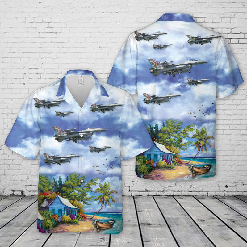 Belgium Air Force General Dynamics F-16AM Fighting Falcon Hawaiian Shirt Gift for Men Dad Father Gift for Men Dad Father