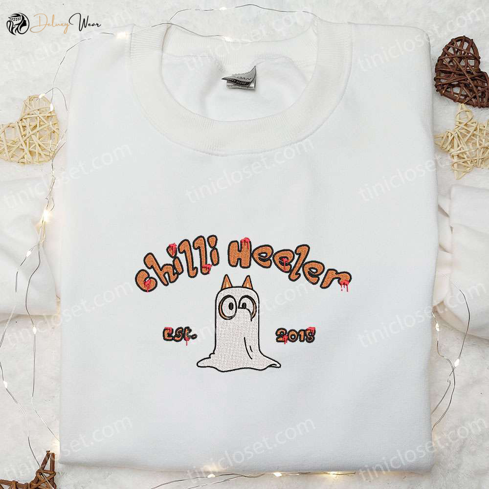 Bluey Chilli Heeler Est 2018 Halloween Embroidered Shirt – Best Family Halloween Gift