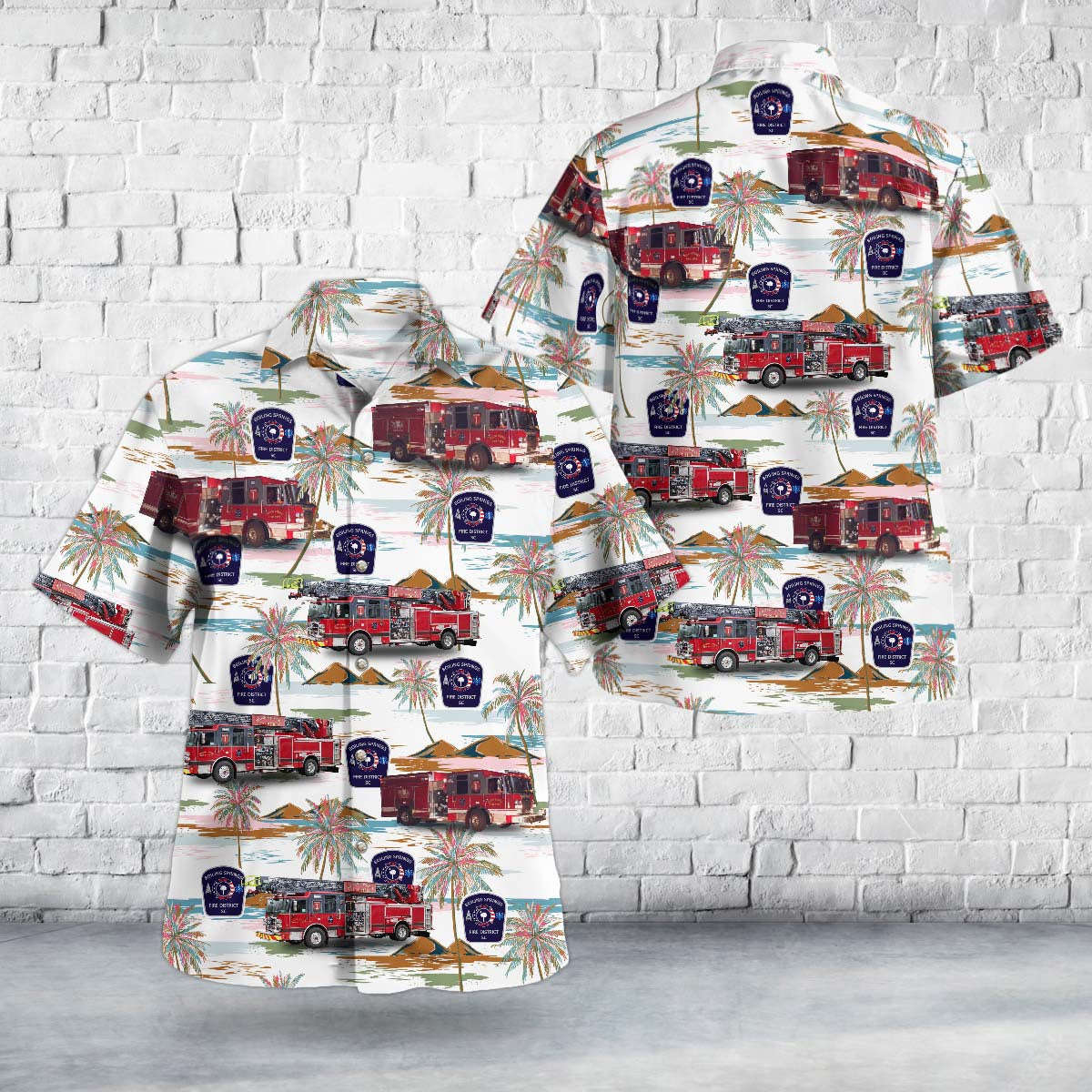 Boiling Springs, South Carolina, Boiling Springs Fire Department Hawaiian Shirt Gift for Men Dad Father Gift for Men Dad Father