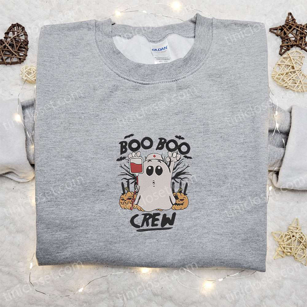 Boo Boo Crew Nurse Embroidered Shirt – Funny Halloween Gift Ideas