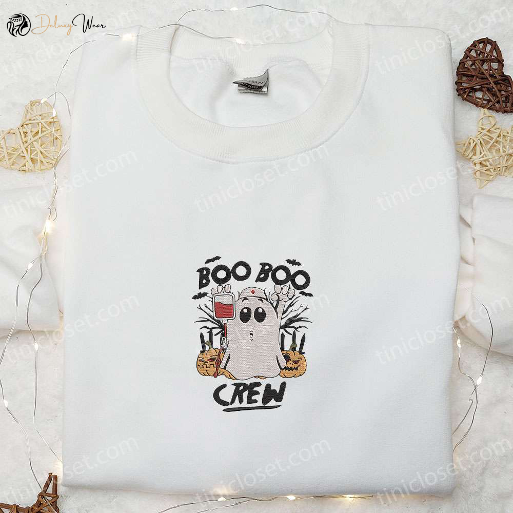 Boo Boo Crew Nurse Embroidered Shirt – Funny Halloween Gift Ideas